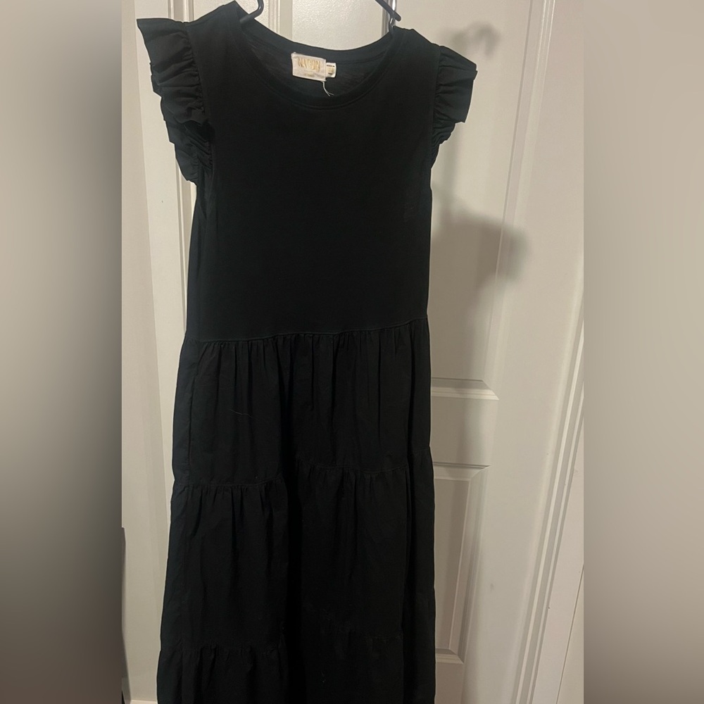 NATION LTD Sissy Ruffled Sundress Size XS in Black